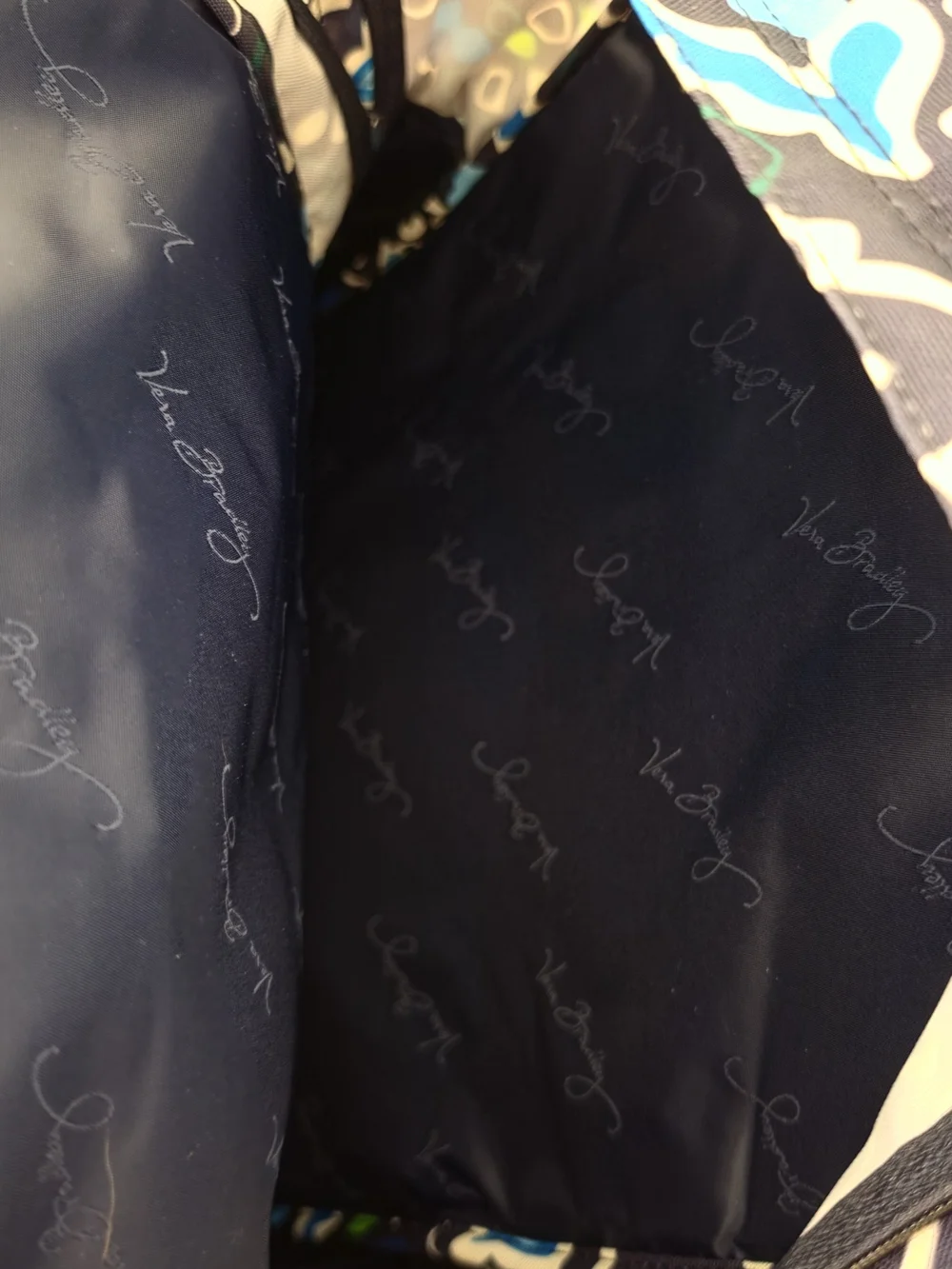 Vera Bradley Backpack in Ink Blue Pattern NWOT